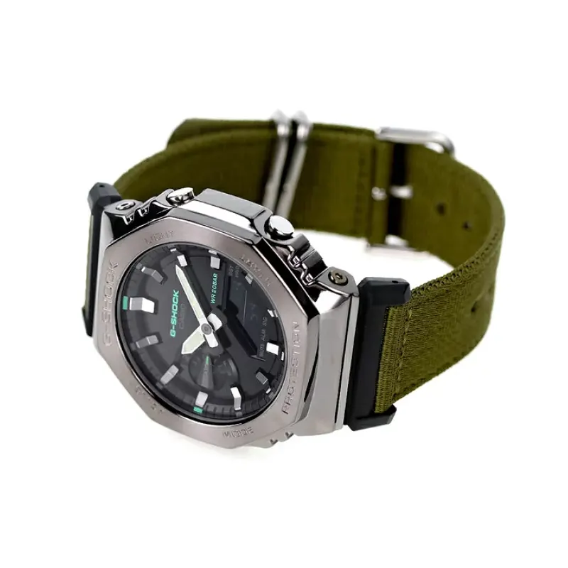 Casio G-Shock Digital Dial Fabric Band Militarty Men’s Watch- GM-2100CB-3A